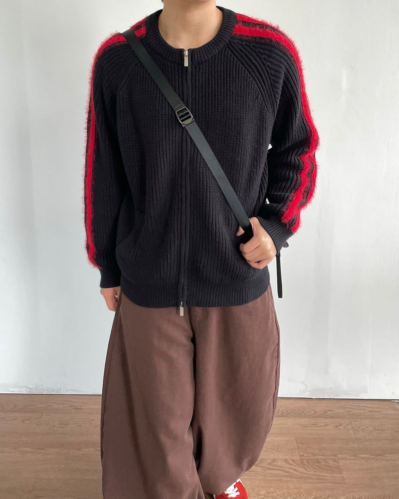Kade Line Knit Zip-up
