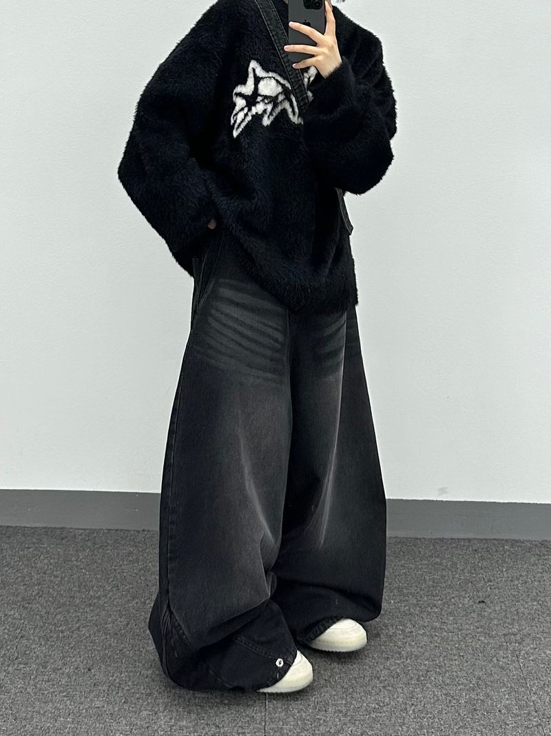 wacks balloon denim pants