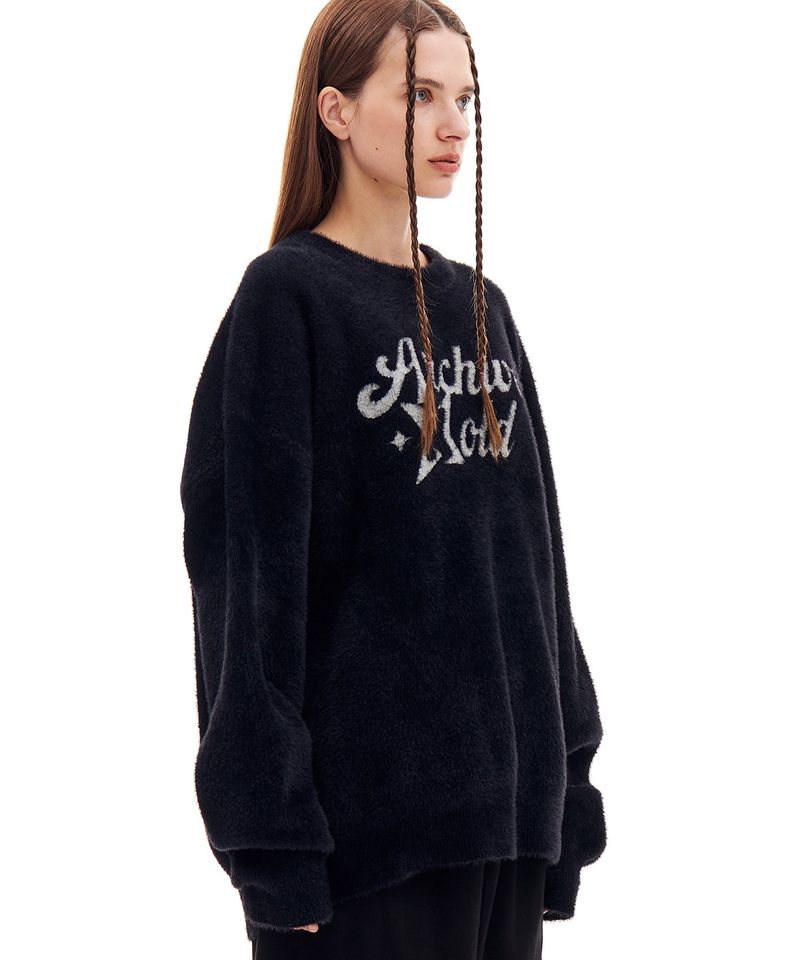 HAIRY STAR LOGO KNIT (BLACK)