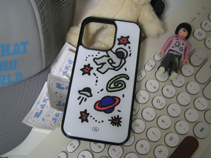 white epoxy phone case