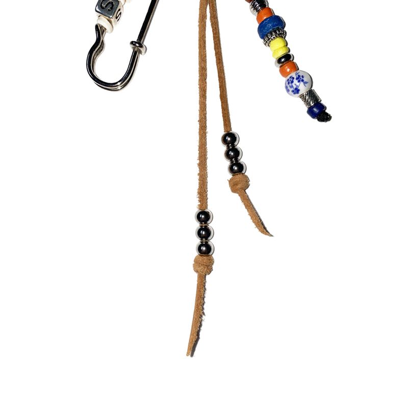 ethnic pin keyring (brown)