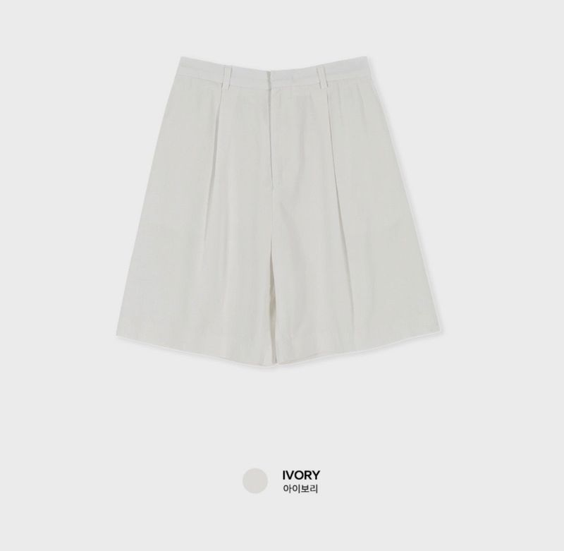 Look Stubbo Pigment Pintuck Back Banding Cotton Shorts
