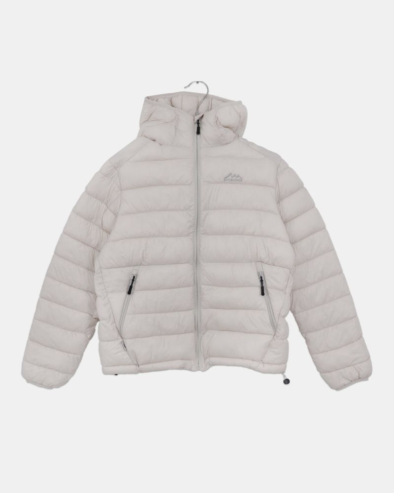 Turnre string Hood Nylon Lightweight Short Puffer Jacket