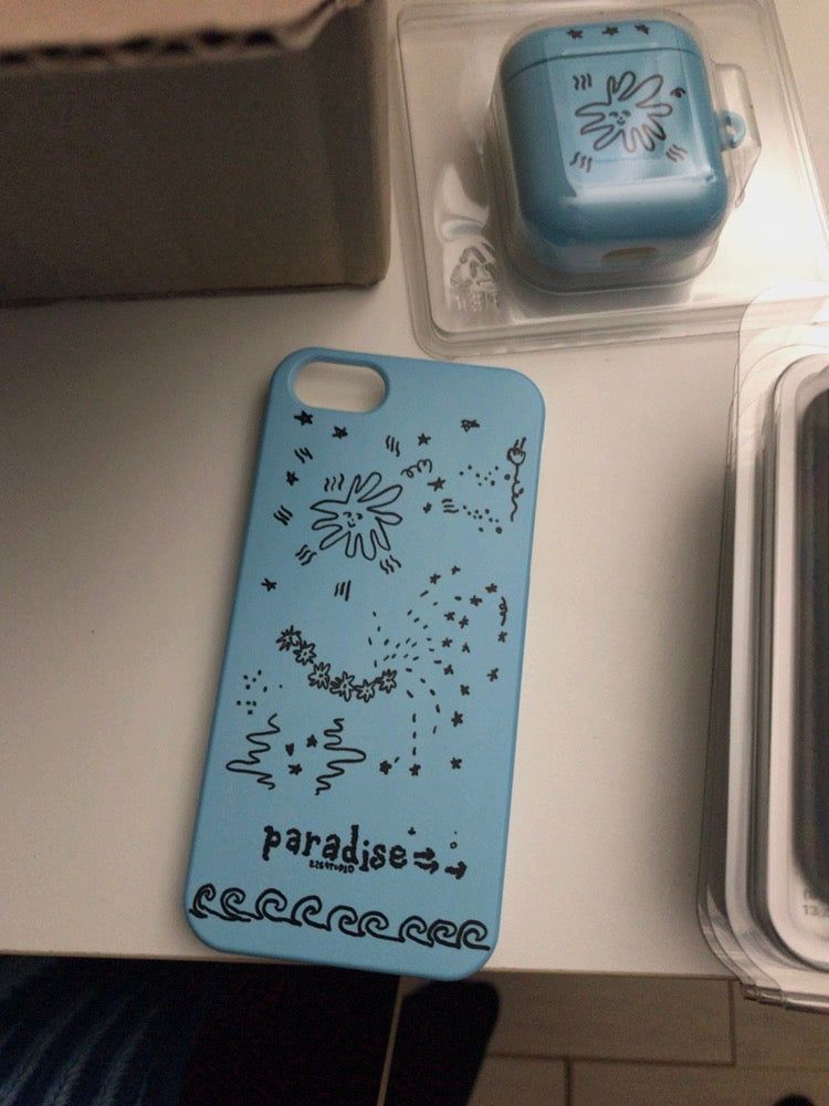 blue star pardise hard matte phone case