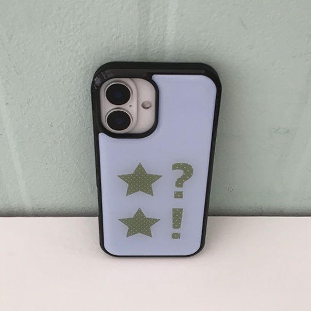 Dot dot star skyblue green epoxy bumper case