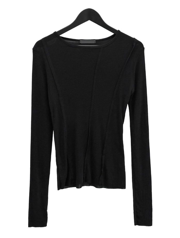 Outsole see-through long-sleeve tee