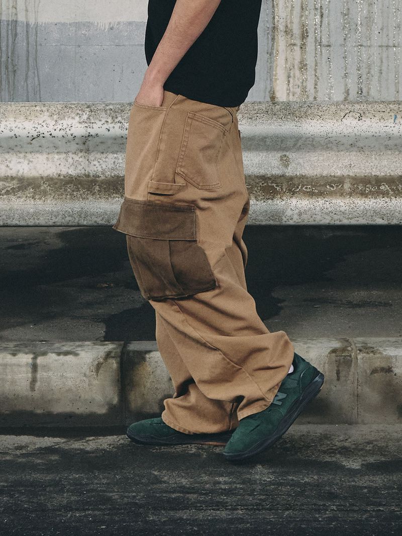 WORK WIDEFIT HEAVY CARGO PANTS BROWN