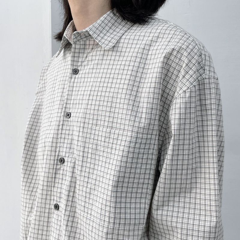 Urban Functional Cropped Plaid Shirt