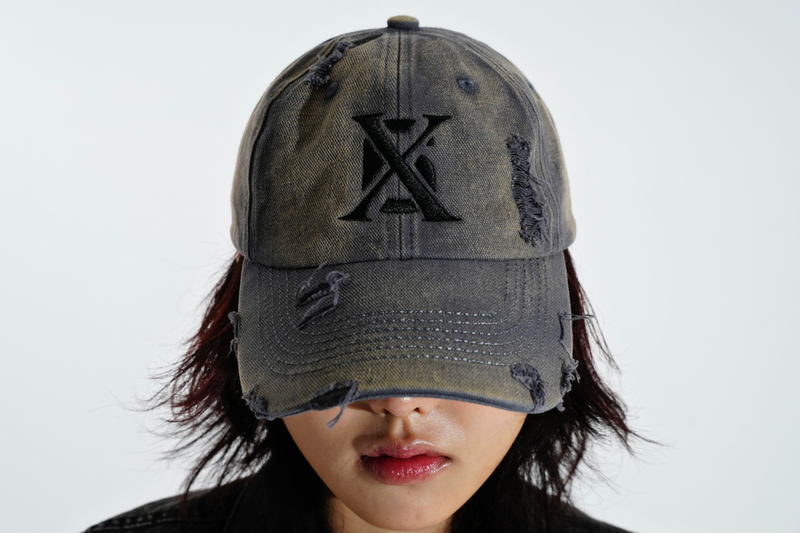 6X Damage Washing Ball Cap (Black logo)