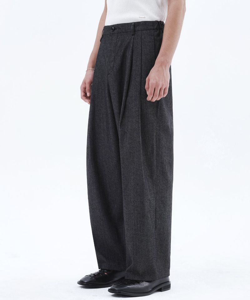 TRIP LE SENS（トリプルセンス）の「Flap pocket wide pants_Black Denim  （Pants）」