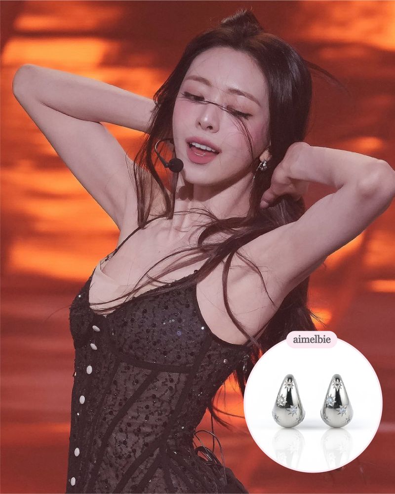 [ITZY Yuna Piercing] Tarot Star Huggies Piercing - Silver Color