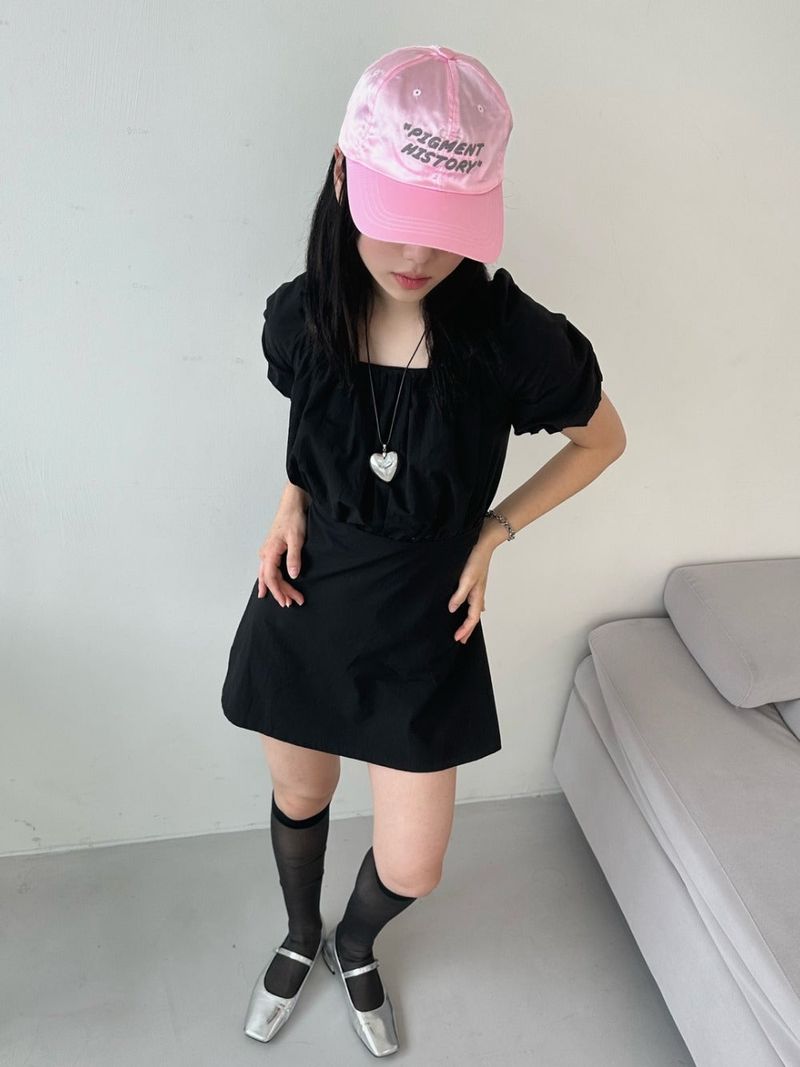 back strap ribbon dress