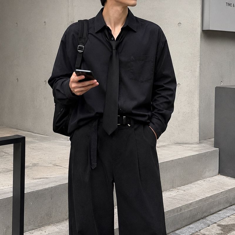 [Tie SET] 54507 Pure Layered Shirt (3 colors)
