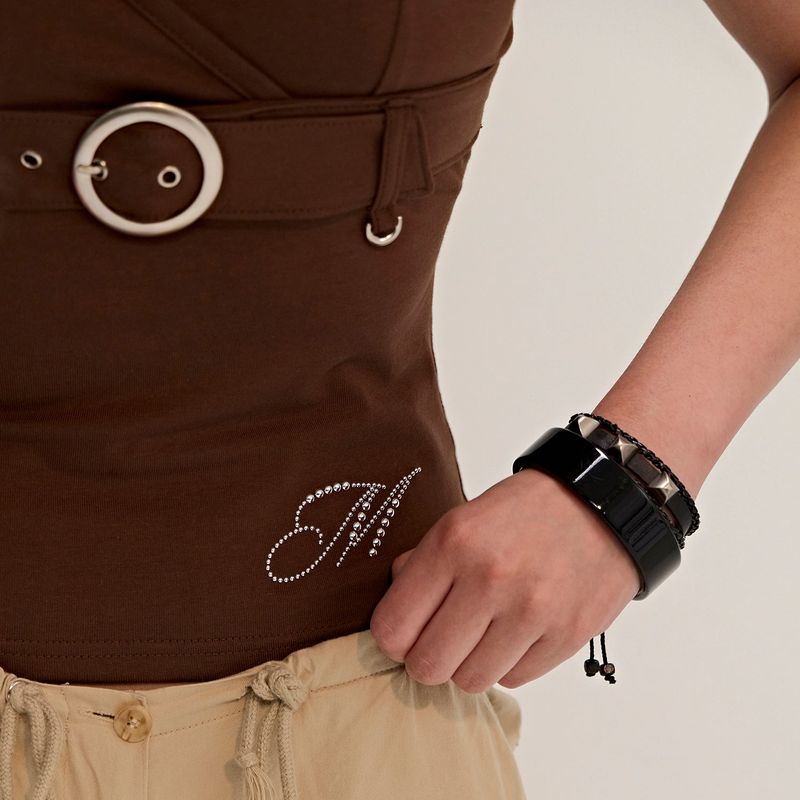 Belted Sleeveless Brown