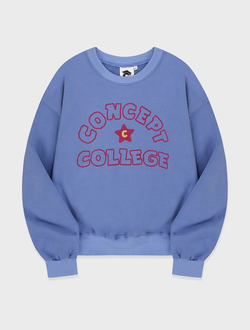 CONCEPT COLLEGE（コンセプトカレッジ）の「Handlogo sweatshirt / Blue [Unisex]（Tops）」