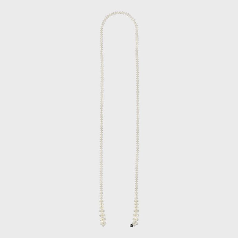 BEADED MULTI PEARL TIE (CREAM WHITE)
