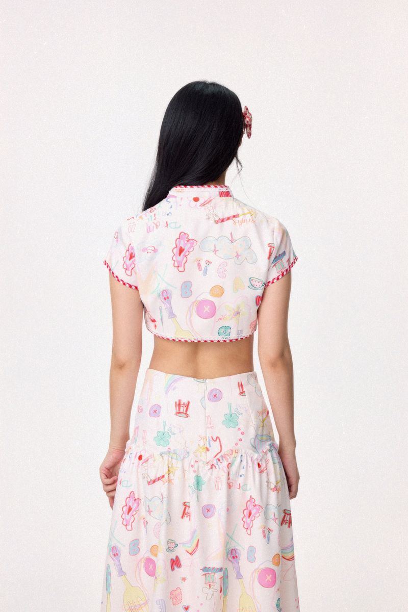 Dear Days Cheongsam Top (Cream)