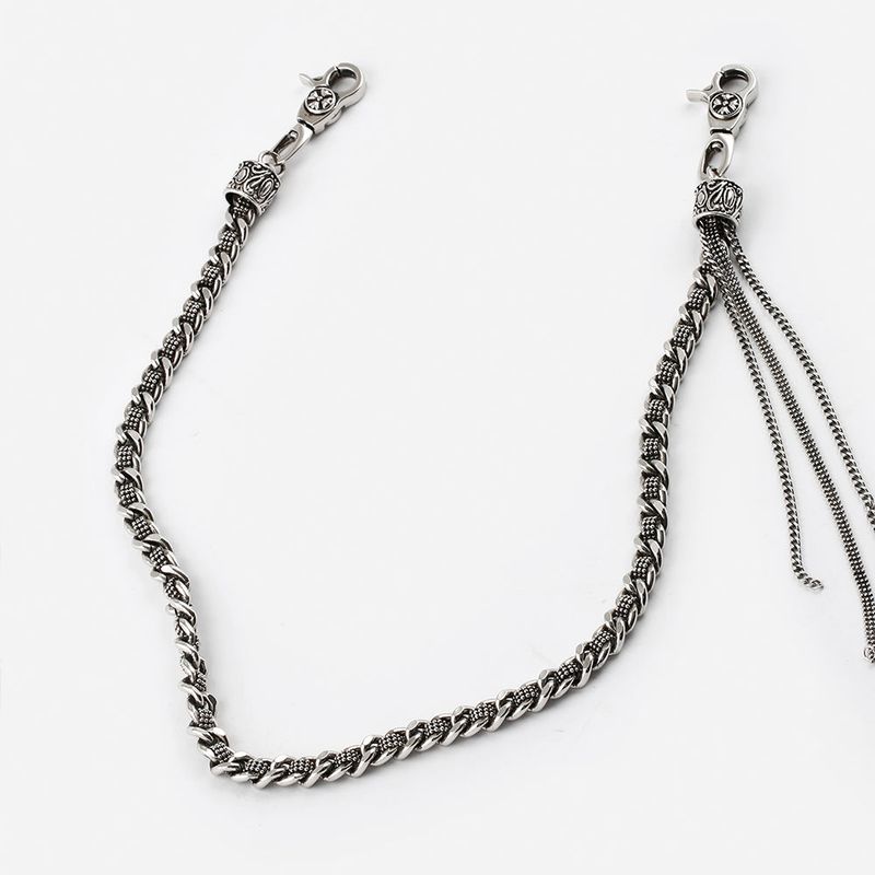 SVC-531 Handmade Antique Silver Mesh Pants Chain Keychain