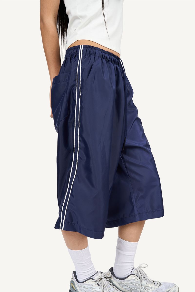 Nylon Track Bermuda Pants