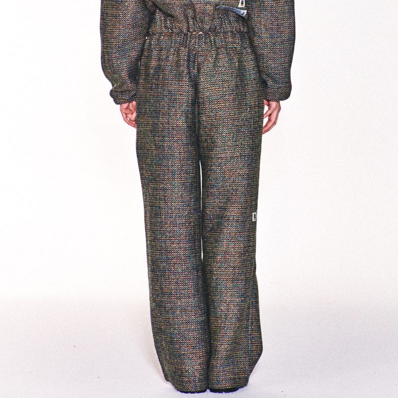 AVRIL TWEED WIDE LONG PANTS (BLUE)