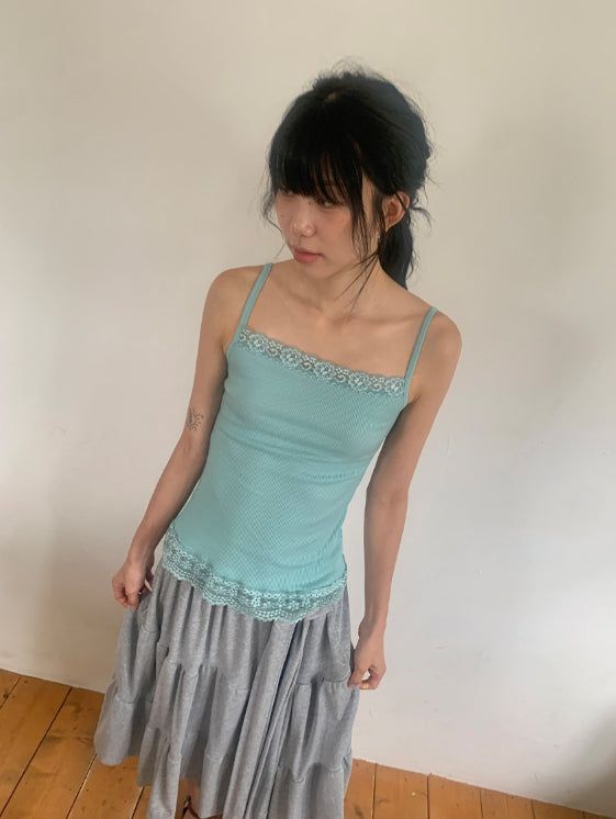 Kovinen Tiered Shirring Long Skirt
