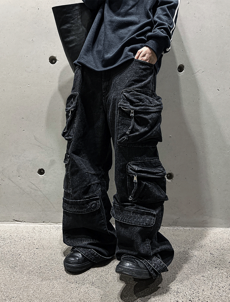 COSYHARU（コシハル）の「multi pocket cargo denim pants（Pants）」