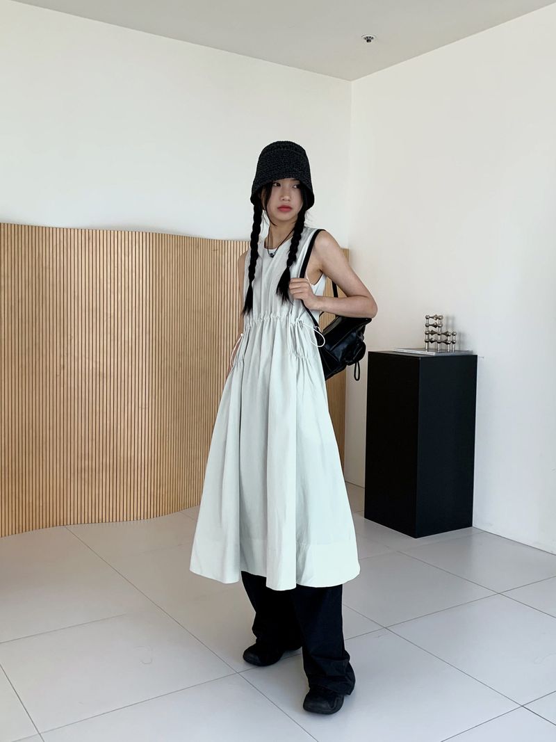 WONDER WONDER（ワンダーワンダー）の「Nate String Layered Sleeveless Long One Piece（Dresses）」