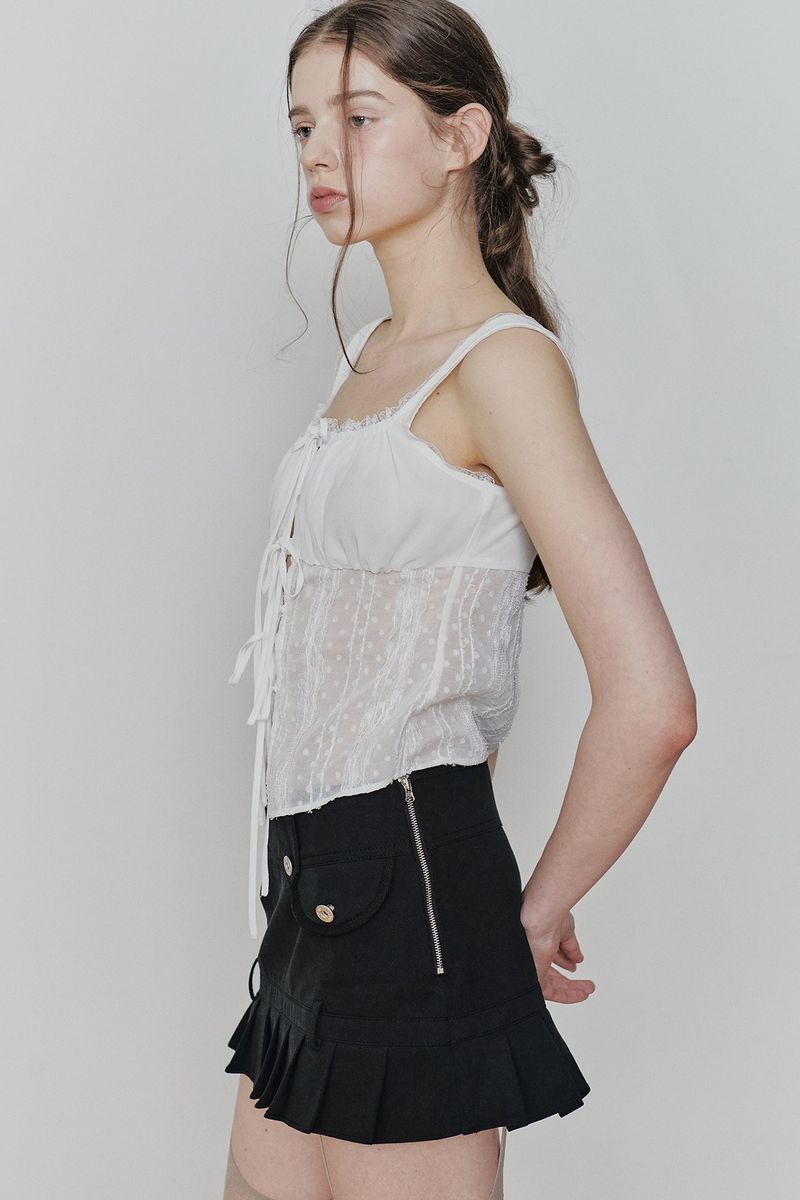 PURITY LACE TOP white