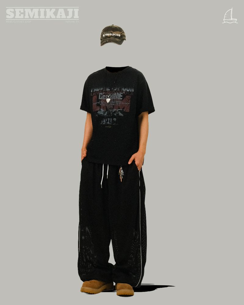 LU Gradation Vintage Printing 1/2 T