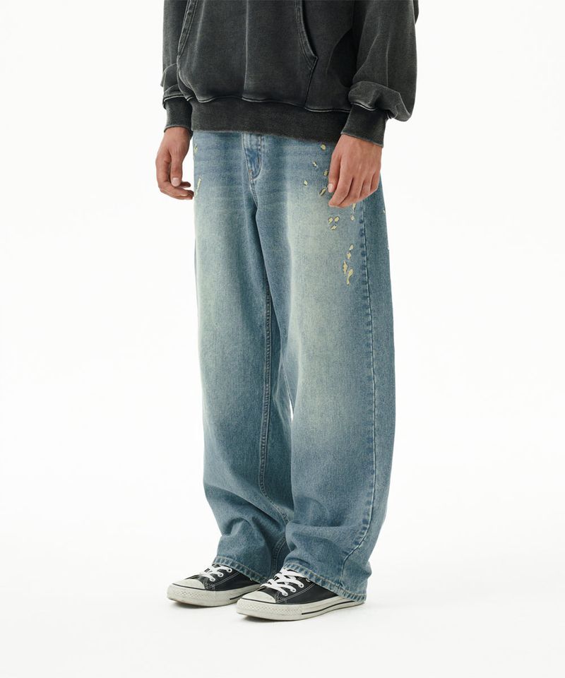 mahagrid（マハグリッド）の「EMB SPLATTER DENIM PANT（Pants）」