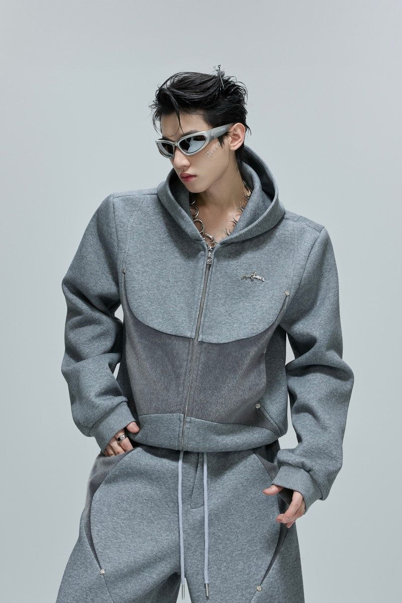 Argue Cultureの「Fur Patchwork Zip-Up Hoodie（Tops）」