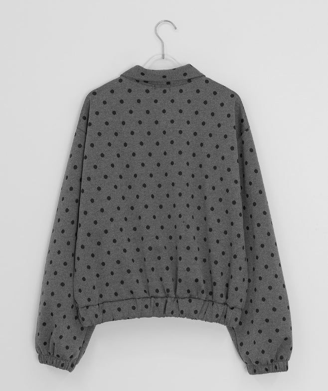 Multree Dot Collar Zip-Up