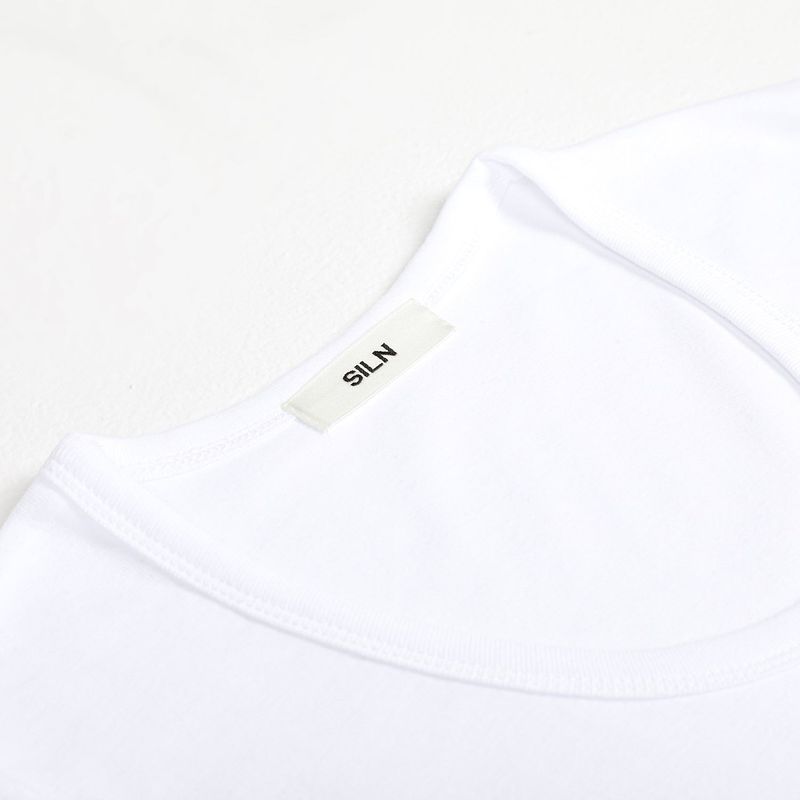 90's curved t-shirts (WHITE)