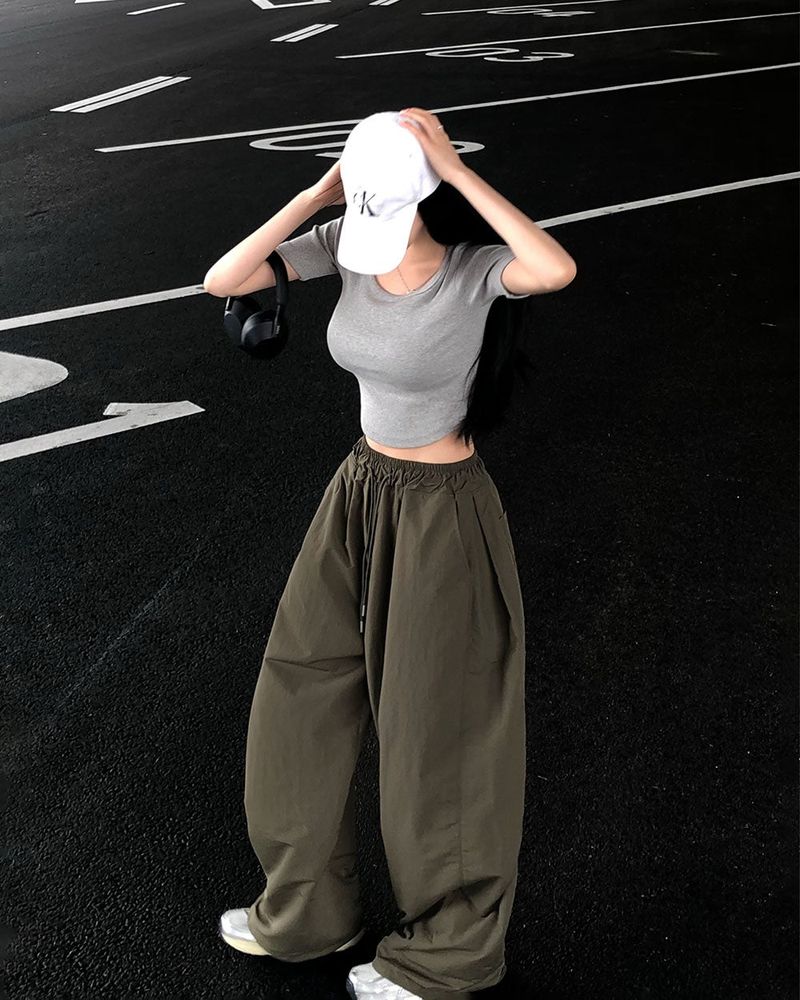 [MADE] Dump, folding nylon wide pants