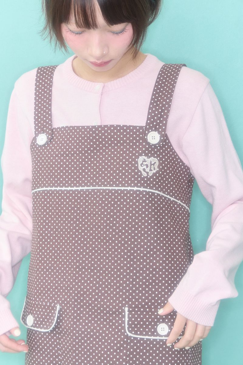 SHAKIRI（シャキリ）の「DOLLY BUTTON MINI DRESS (BROWN)（Dresses）」