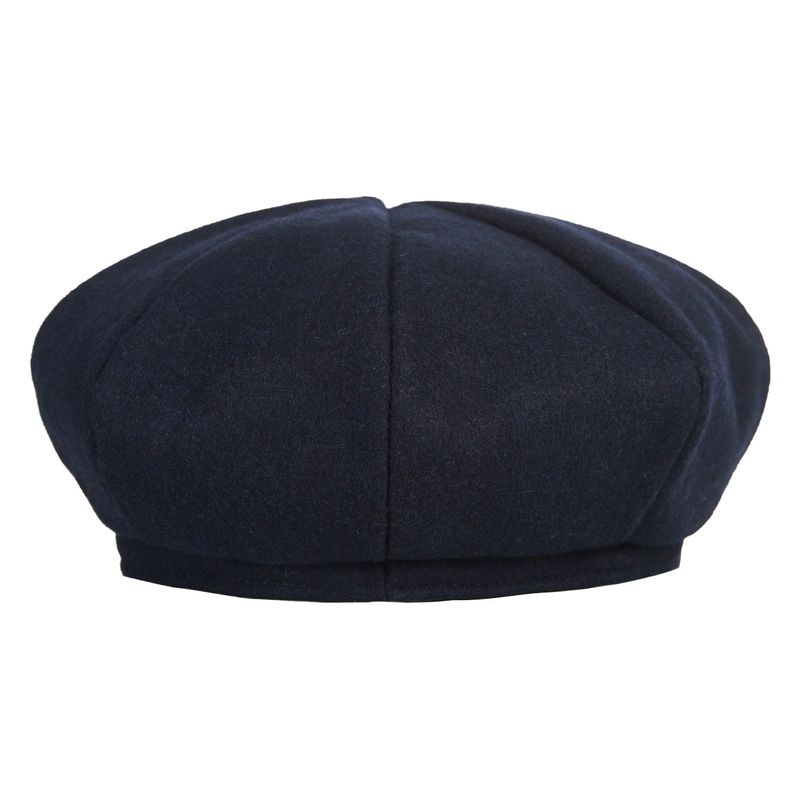 Bold metal tip wool beret NAVY