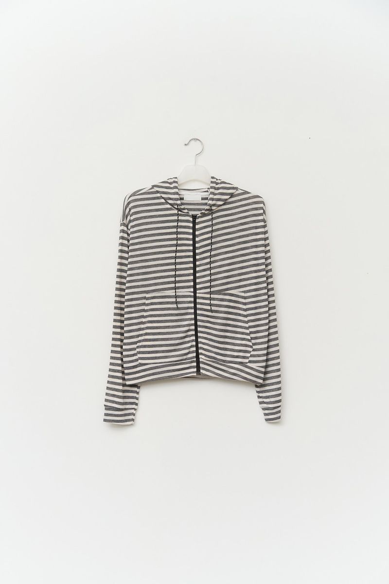 Robe Striped Zip Hoodie