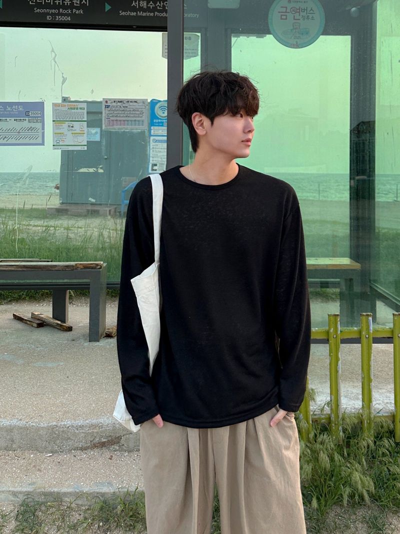 HM Linen loose fit long sleeve