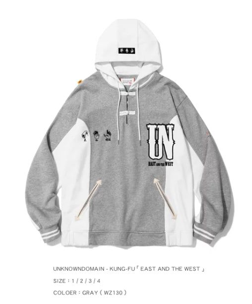 UNKNOWNDOMAIN(アンノーンドメイン)の「U.N EAST AND THE WEST H130 _ GREY(Tops)」