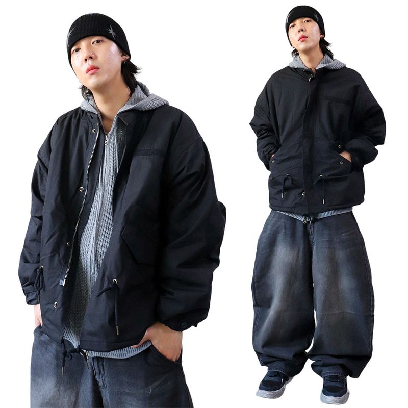a woolly dumbbell short parka