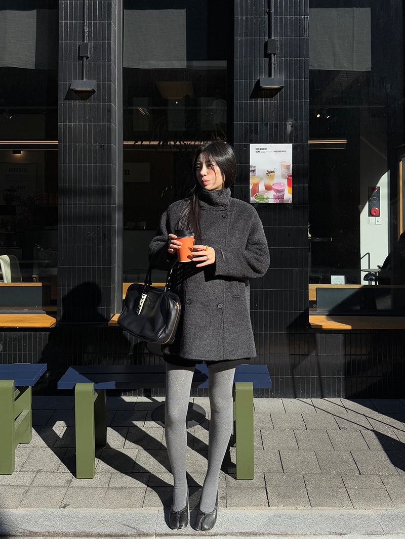 [MADE] KYLIE WOOL ALPACA HANDMADE HALF DOUBLE COAT