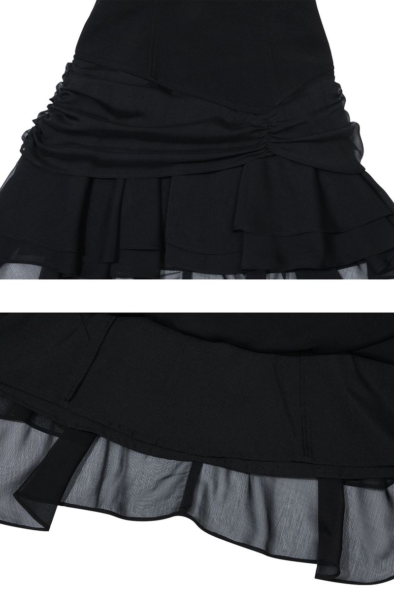 MERRY CHIFFON DRESS black