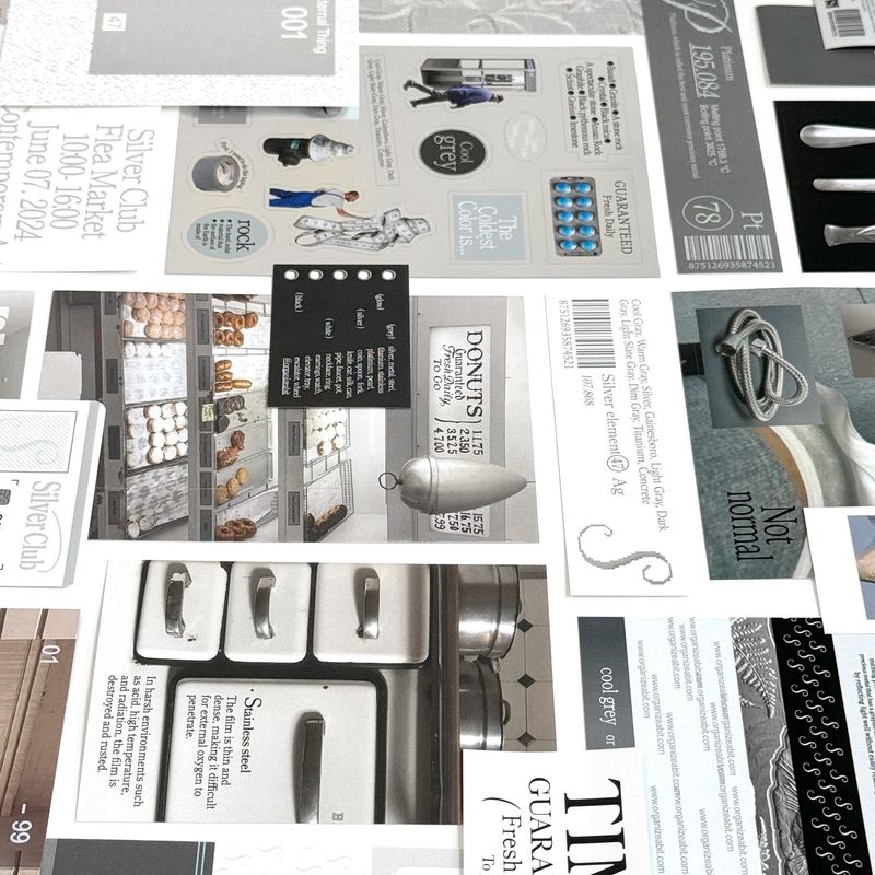 oab tone pack silver / scrap sticker set