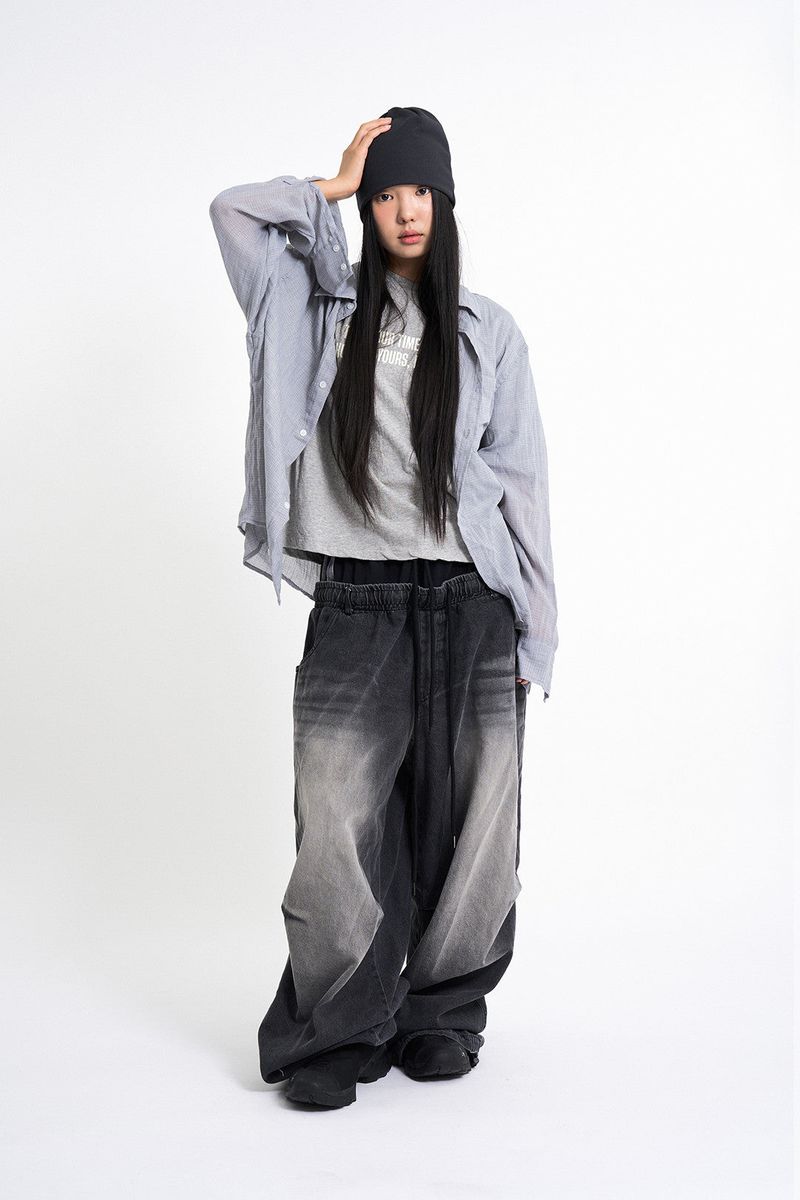 Light crease summer check shirt