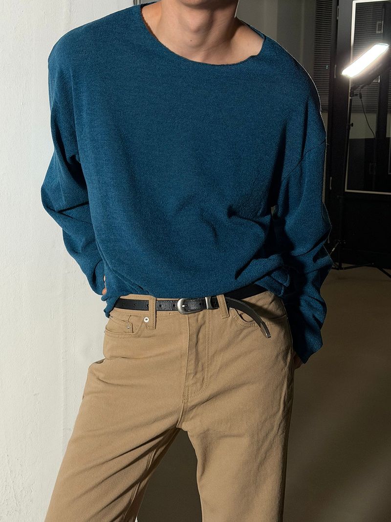 LAURANT（ロラン）の「[Unisex] Cutting knit long sleeves(4color)（Tops）」