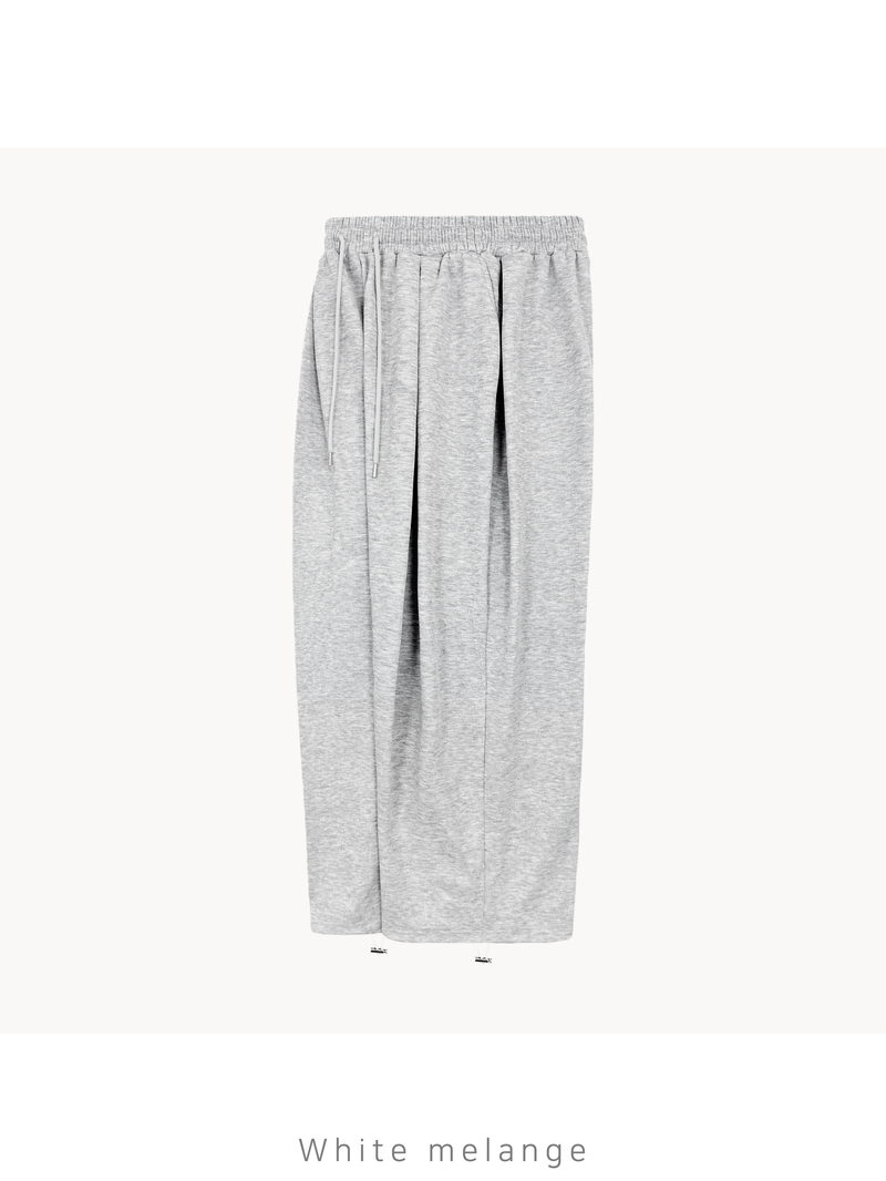 Double-pleated wide string pants 5COLOR