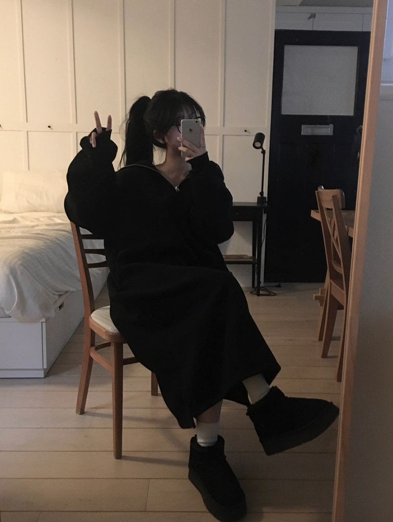 [BELLIDE MADE] Blanket, double-sided raised sailor long dress