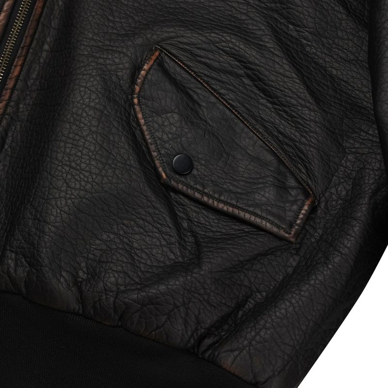 ALL Coyote Sealing Leather Bomber Jacket (2 colors)