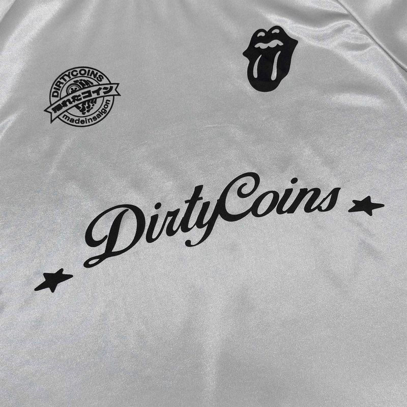 DC x The Rolling Stones Logo Glossy Soccer Jersey Grey