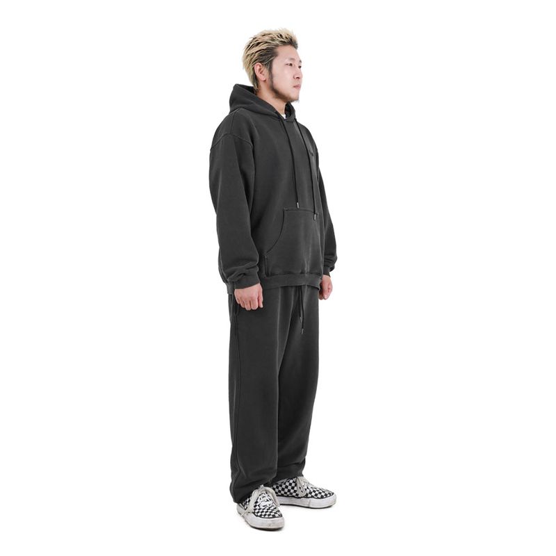 PIGMENT COATED SWEAT SET-UP CHARCOAL